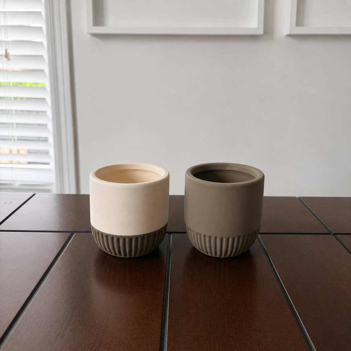 Mini cache-pot strié à la base – 2,75 po (pour petites plantes de 2,5 po)