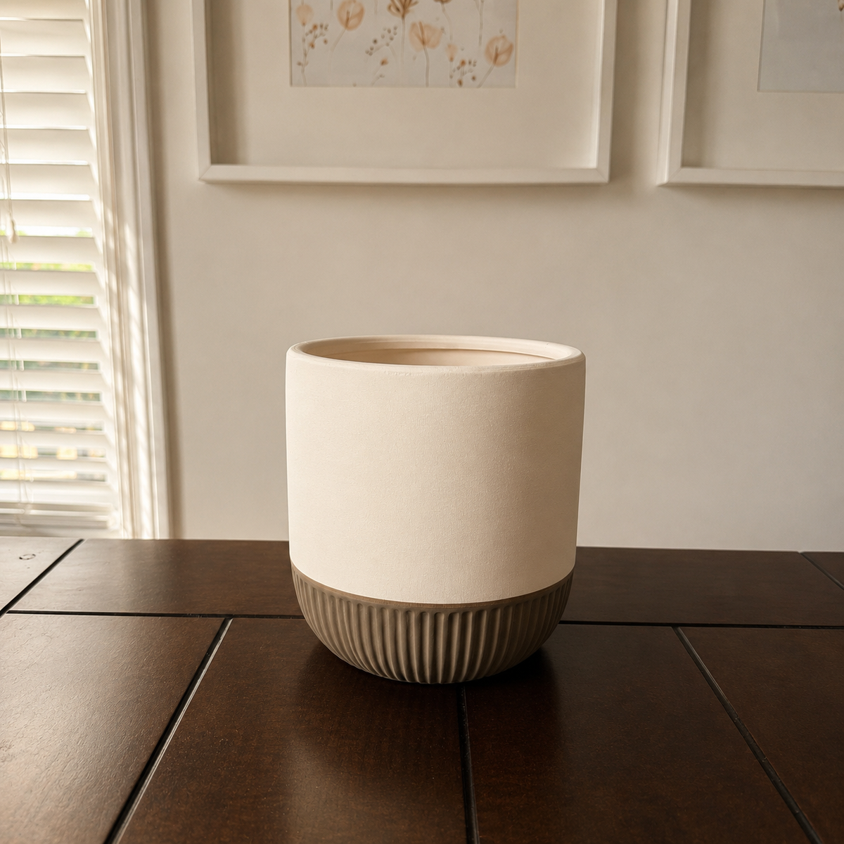 Cache-pot strié – 6,75 po (pour plantes de 6 po)