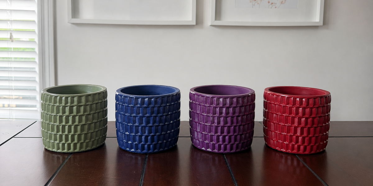 Cache-pot cylindrique maillé – 5,5 po (pour plantes de 4 po et 5 po)