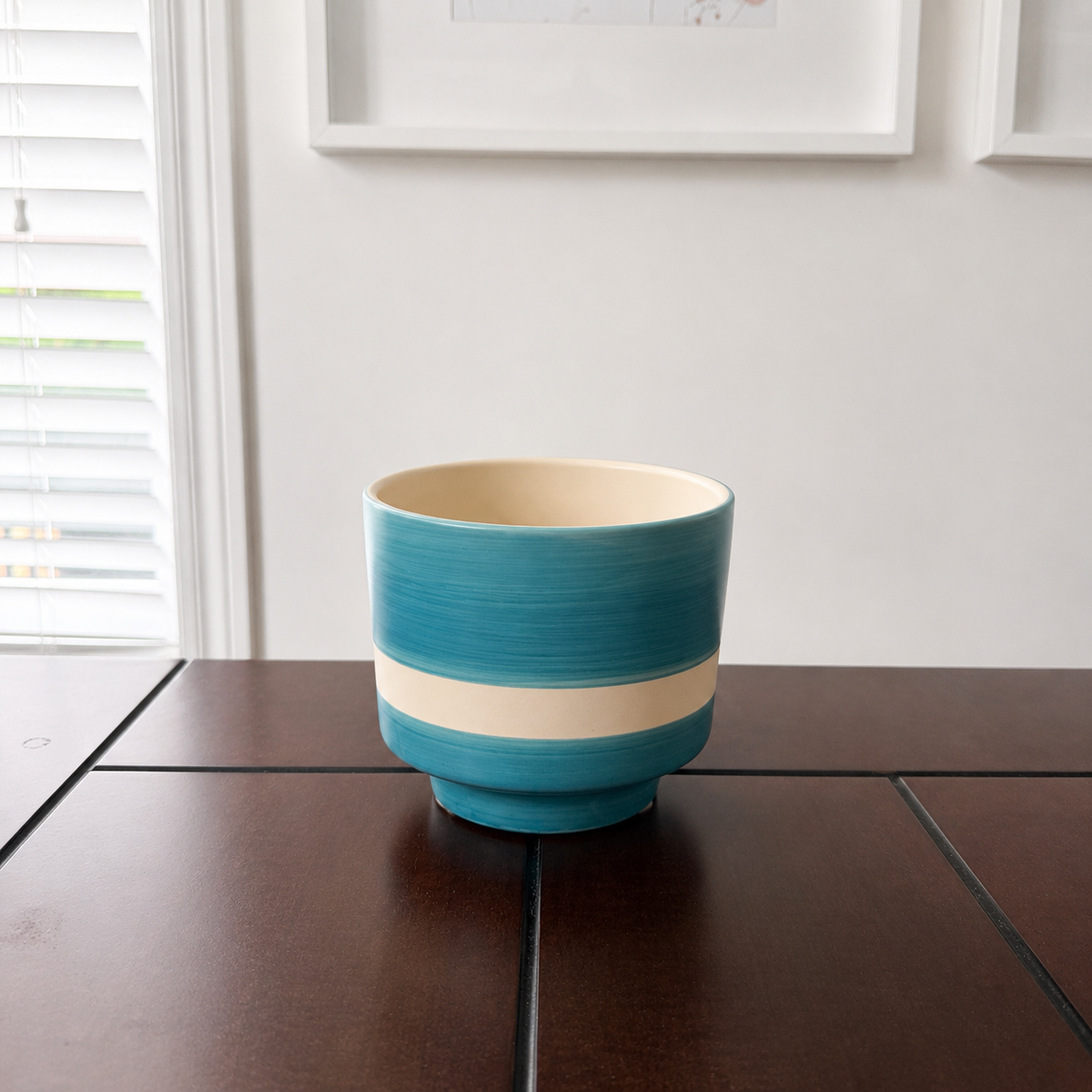 Cache-pot rétro à piédestal – 5 po (pour plantes de 4 po)