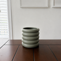 Sage green ribbed planter – 5.5 in (fits 4 in and 5 in plants)