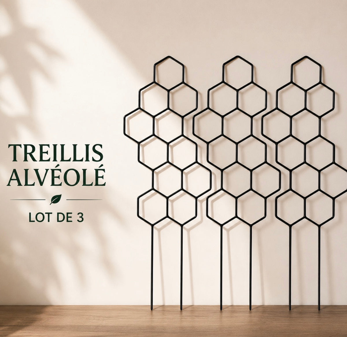 Treillis alvéolé – Lot de 3