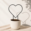 Heart-shaped metal trellis